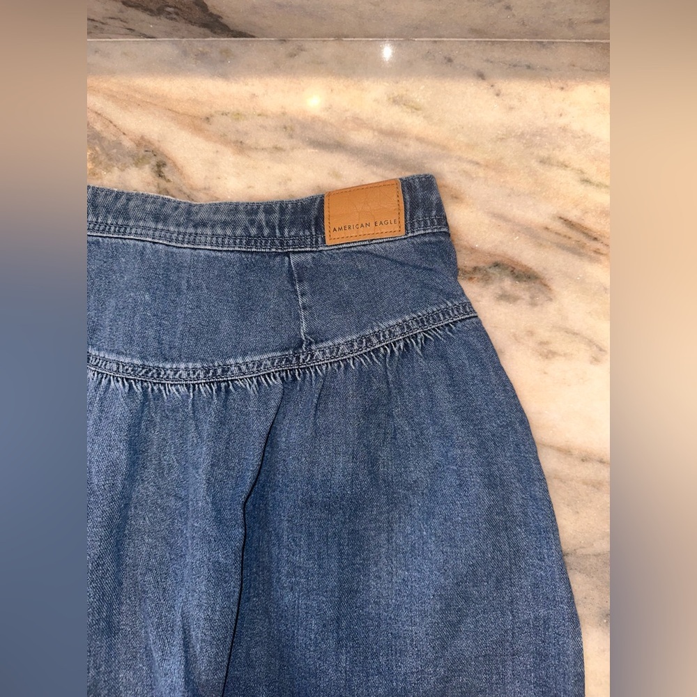 American Eagle Size‎ 8 Denim Button-Front Skirt - Picture 8 of 10